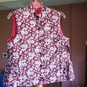 New Kate Spade 'So Foxy' Reversible Floral Vest